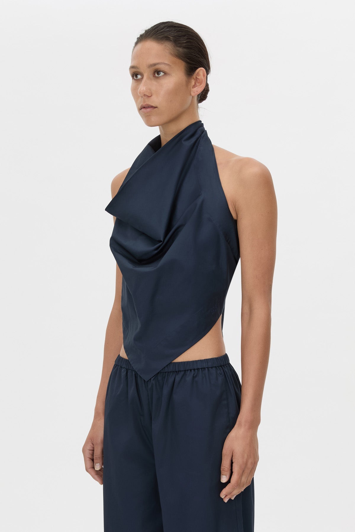Onesto Cowl Neck Backless Top
