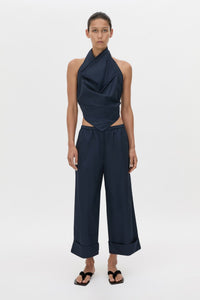 Onesto Cowl Neck Backless Top