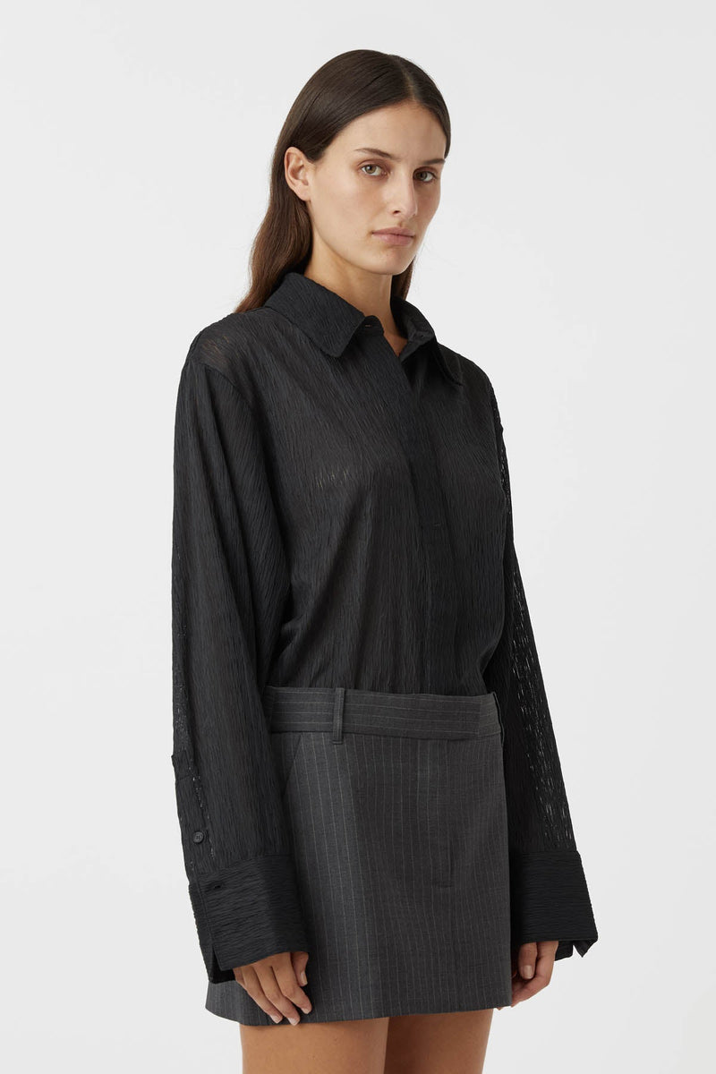Vaneer Sheer Shirt in Black CAMILLA AND MARC® C&M