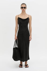 Allegro Satin Bias Midi Dress