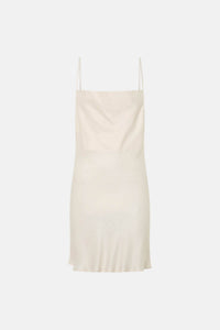 Ghost view CAMILLA AND MARC Allegro Satin Bias Mini Dress in cream with a 90s‑inspired bias cut.
