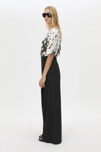 Side view CAMILLA AND MARC Asper Print Tee in Soft White with oversized short‑sleeve silhouette and printed artwork. 
