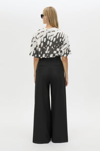 Back view CAMILLA AND MARC Asper Print Tee in Soft White with oversized short‑sleeve silhouette and printed artwork. 