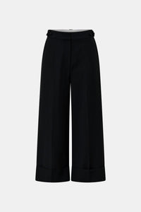 Ghost view CAMILLA AND MARC Caius Manstyle Wide Leg Pant in Black with tailored high waistband, and 100% Australian wool.