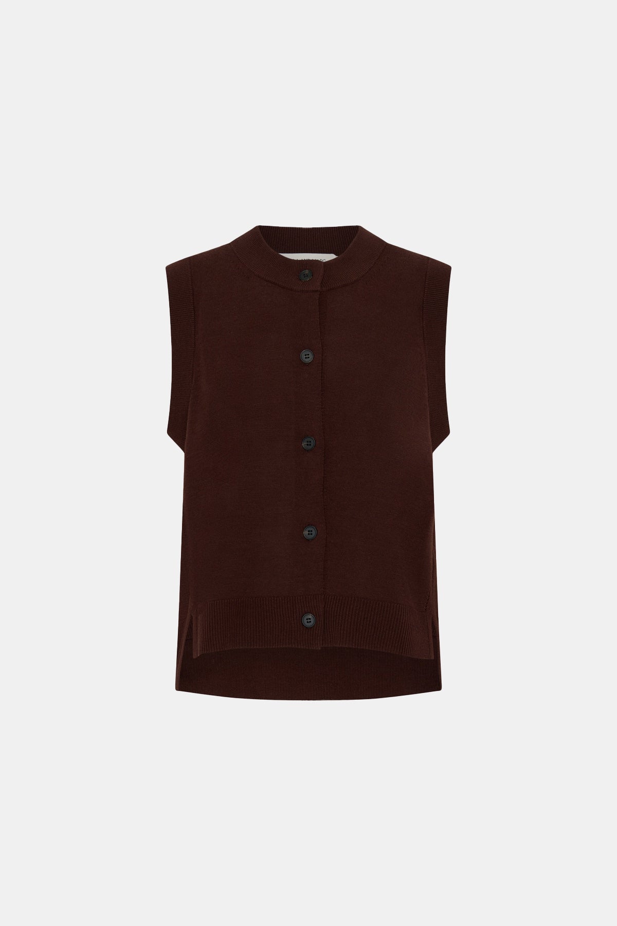 Cardinal Sleeveless Cardigan