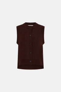 Cardinal Sleeveless Cardigan