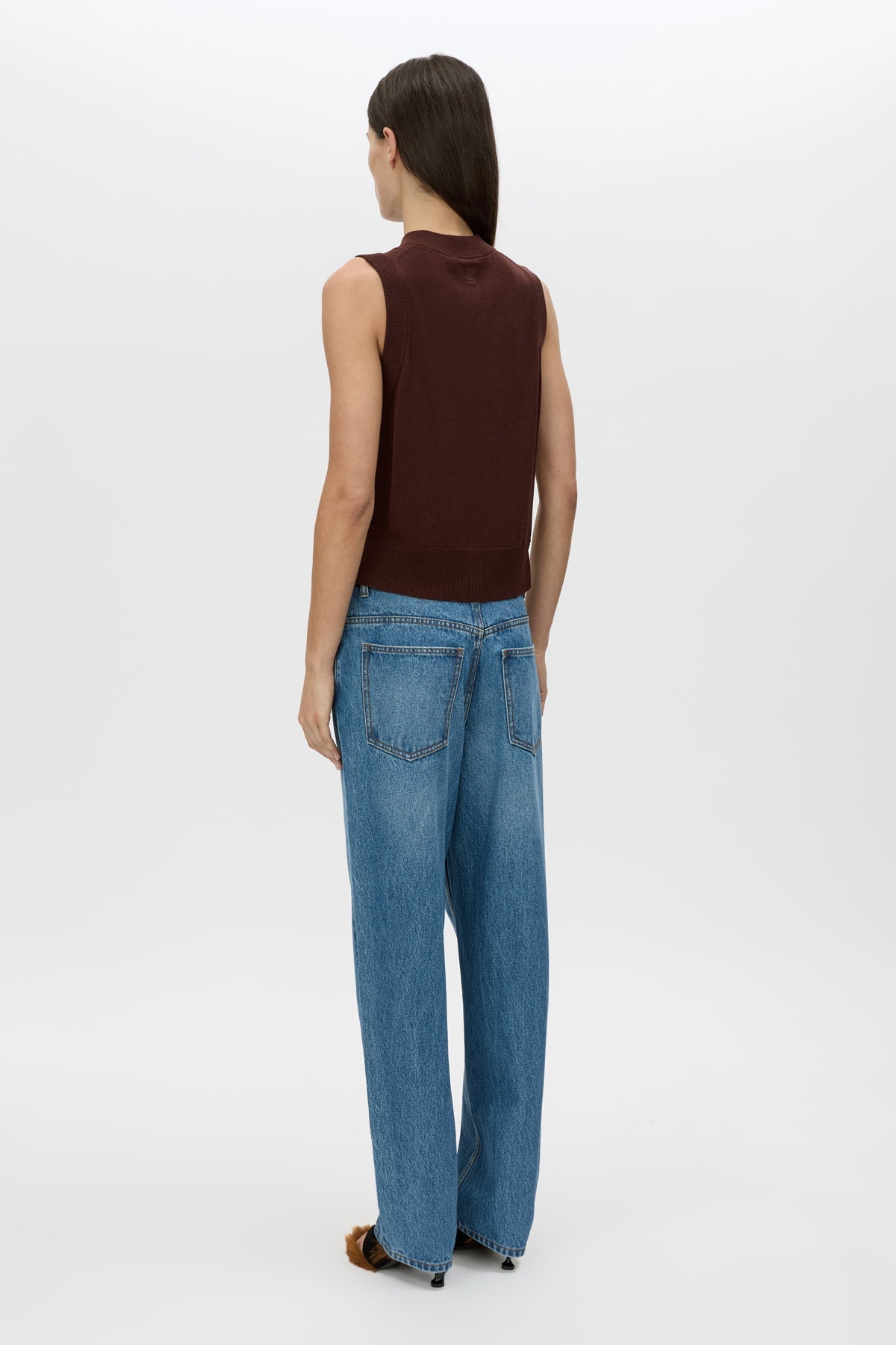 Cardinal Sleeveless Cardigan