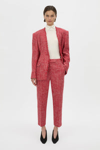 Carmine Fitted Collarless Blazer