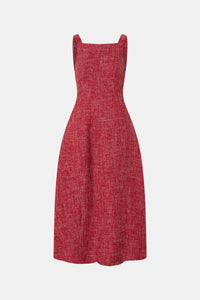 Carmine Scoop Back Midi Dress