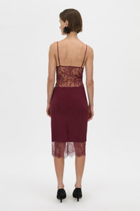 Cora Lace Trim Pencil Skirt
