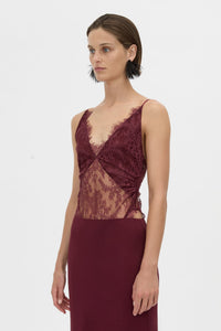 Cora V Neck Lace Bodysuit