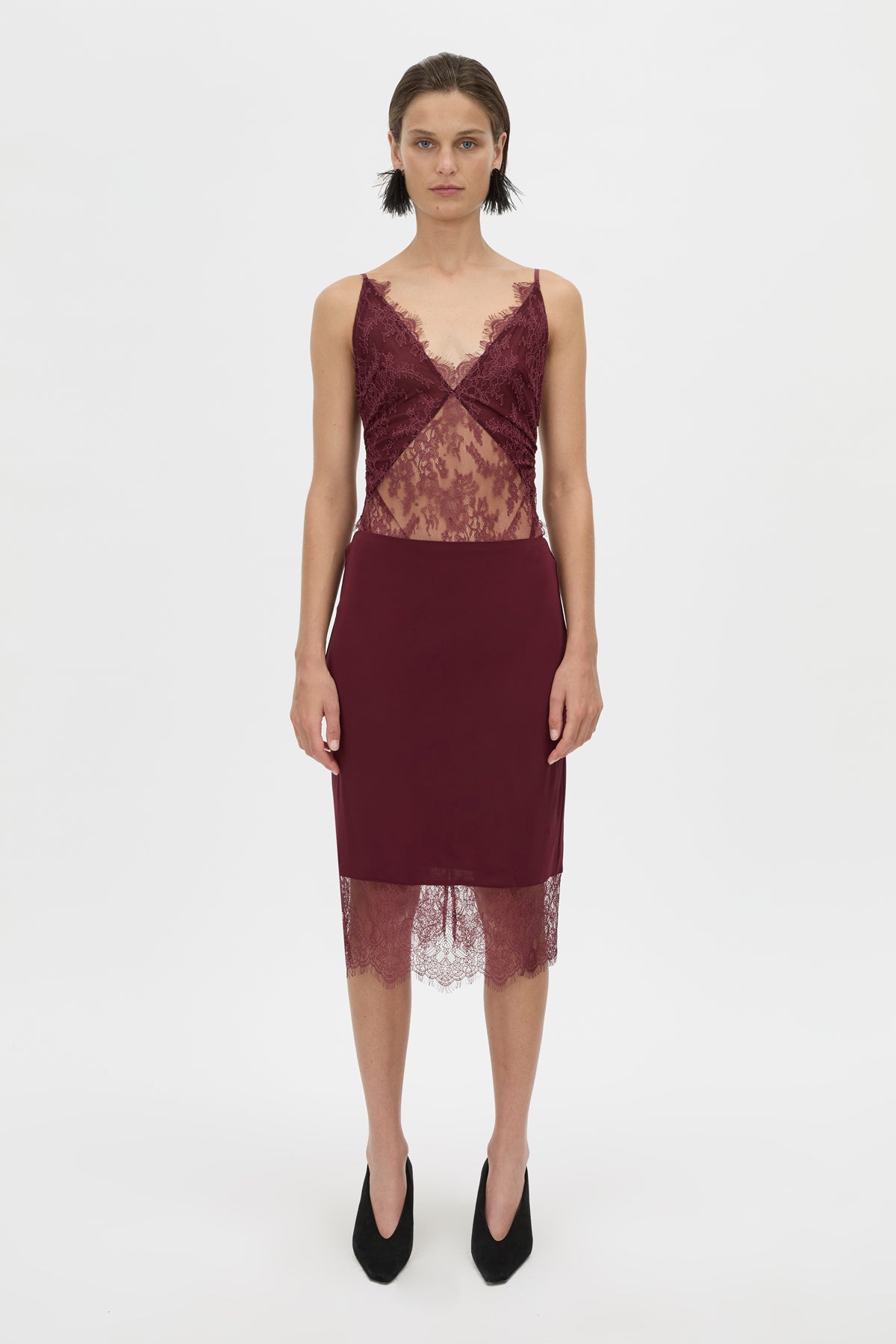 Cora V Neck Lace Bodysuit