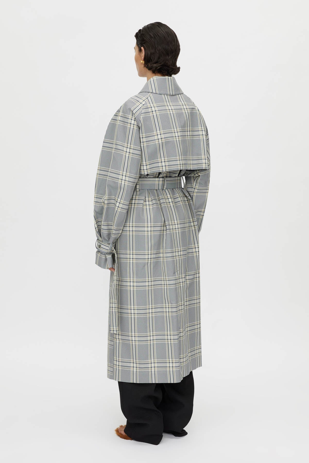 Delta Plaid Trench