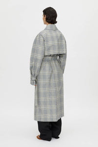 Delta Plaid Trench