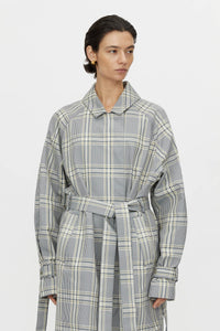 Delta Plaid Trench