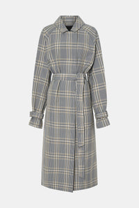 Delta Plaid Trench