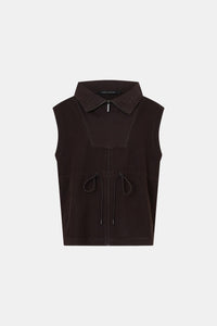 Ghost view CAMILLA AND MARC Eira sleeveless vest in hickory.
