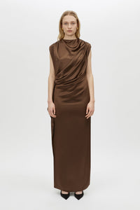 Elowyn Drape Detail Midi Dress