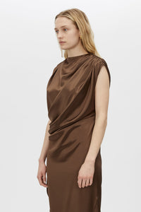 Elowyn Drape Detail Midi Dress