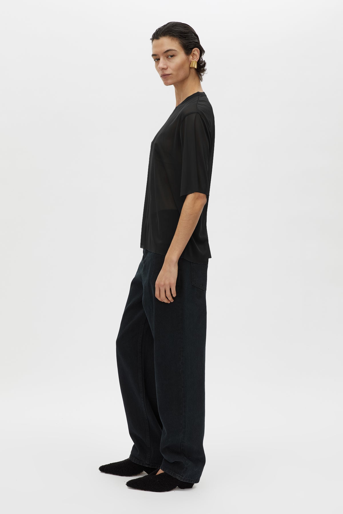 Enigma V Neck Sheer Tee
