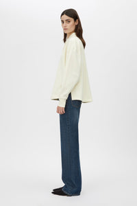 Figura Button Down Monogram Fleece