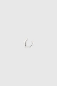 Ghost view CAMILLA AND MARC Leighton Pavé Ear Cuff in silver with geometric double‑row pavé detailing.