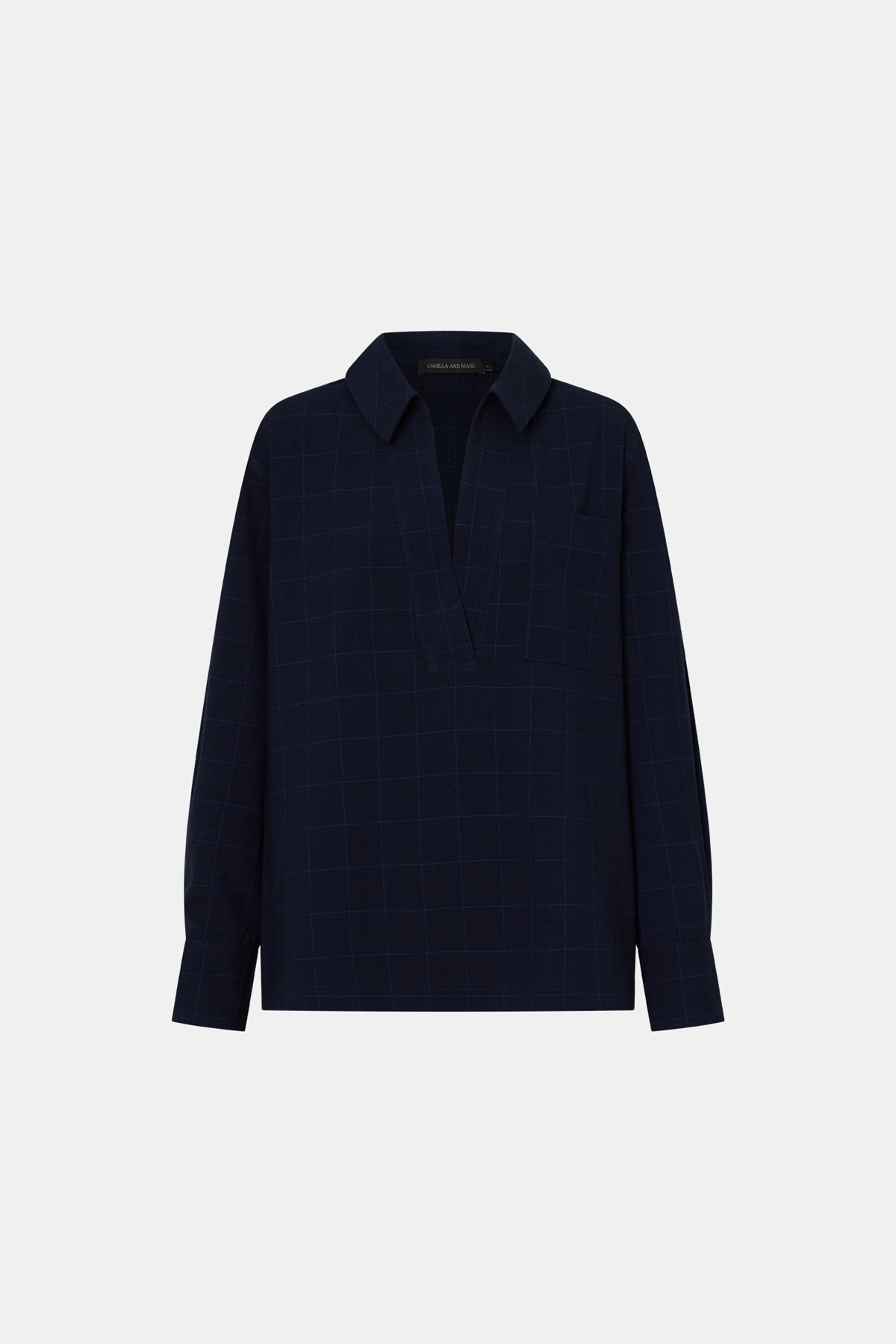 Lourdes Check Half Placket Shirt