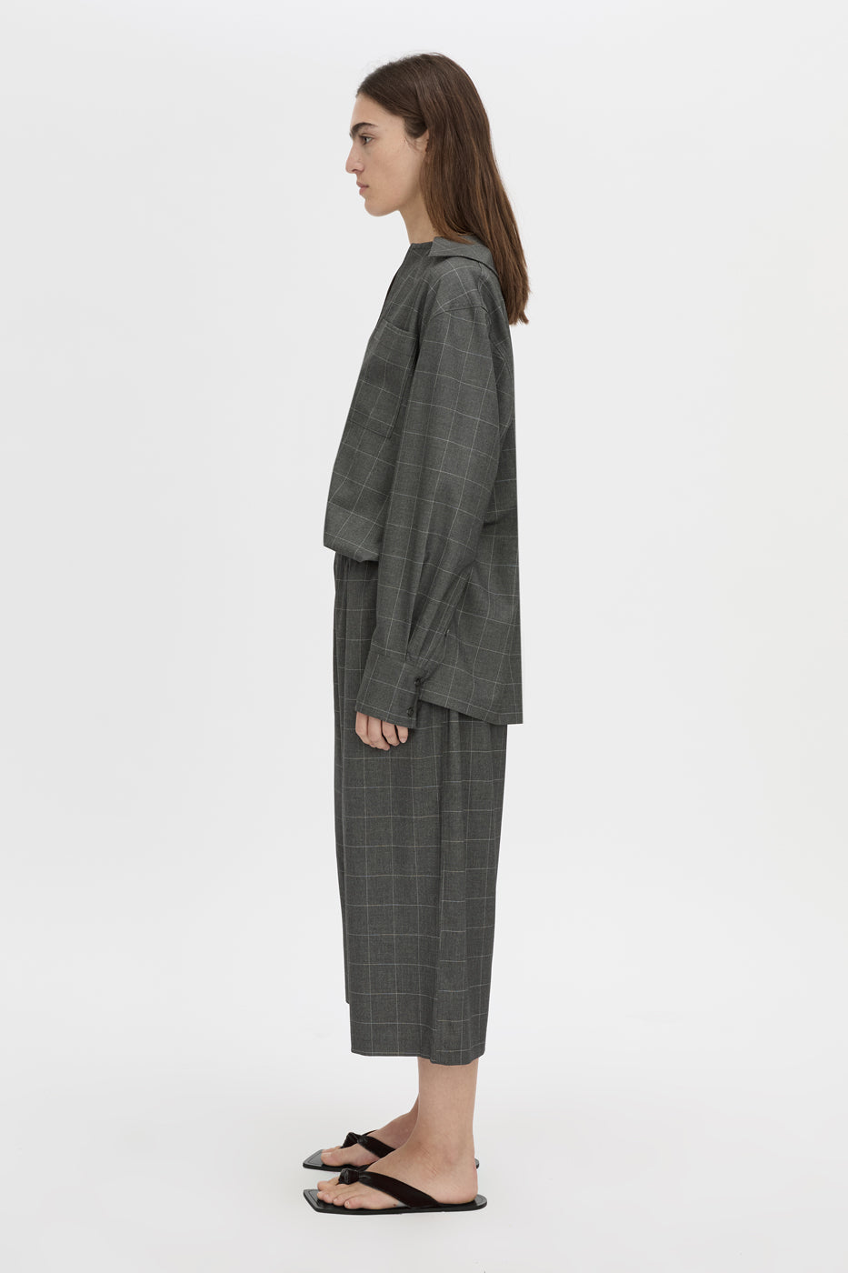 Lourdes Check Half Placket Shirt