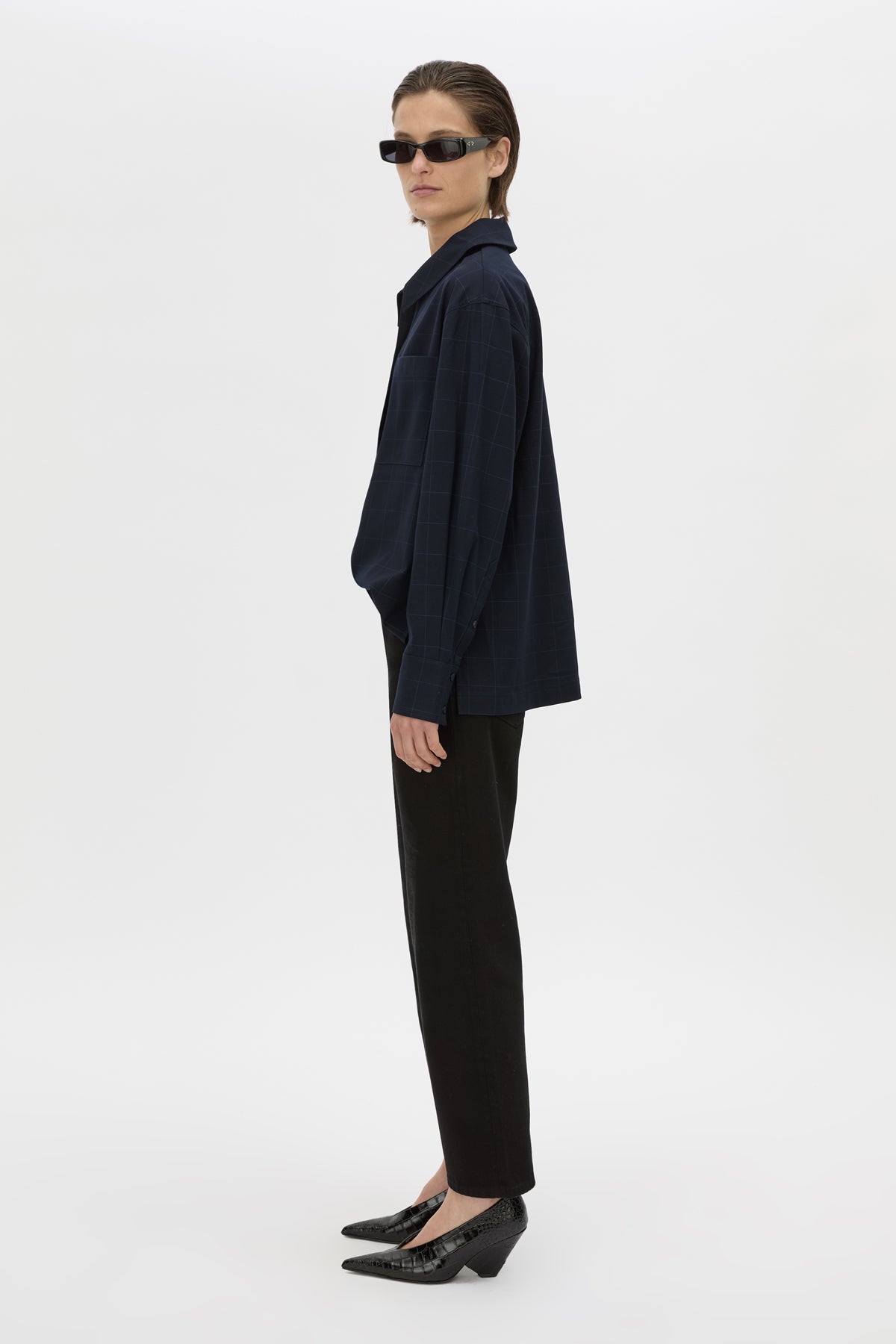 Lourdes Check Half Placket Shirt