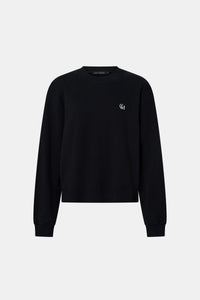 Ghost view CAMILLA AND MARC Lyra Embroidered Tracksuit Top in Black and White with relaxed fit.