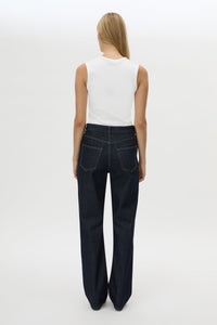 Back view CAMILLA AND MARC Manuela Denim Jean in Indigo with a straight‑leg fit and five‑pocket design.