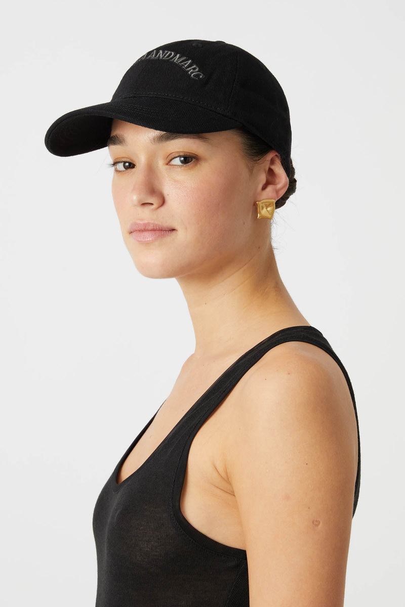 Myla Cotton Cap in Black - CAMILLA AND MARC® C&M