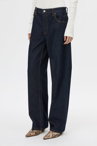 Cropped view CAMILLA AND MARC Noa Jean in Indigo Blue with a relaxed fit, classic pockets and topstitched seam detailing.