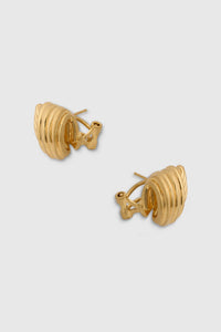 Ghost back view CAMILLA AND MARC Odin Earrings 18k gold-plated geometric knot earrings.