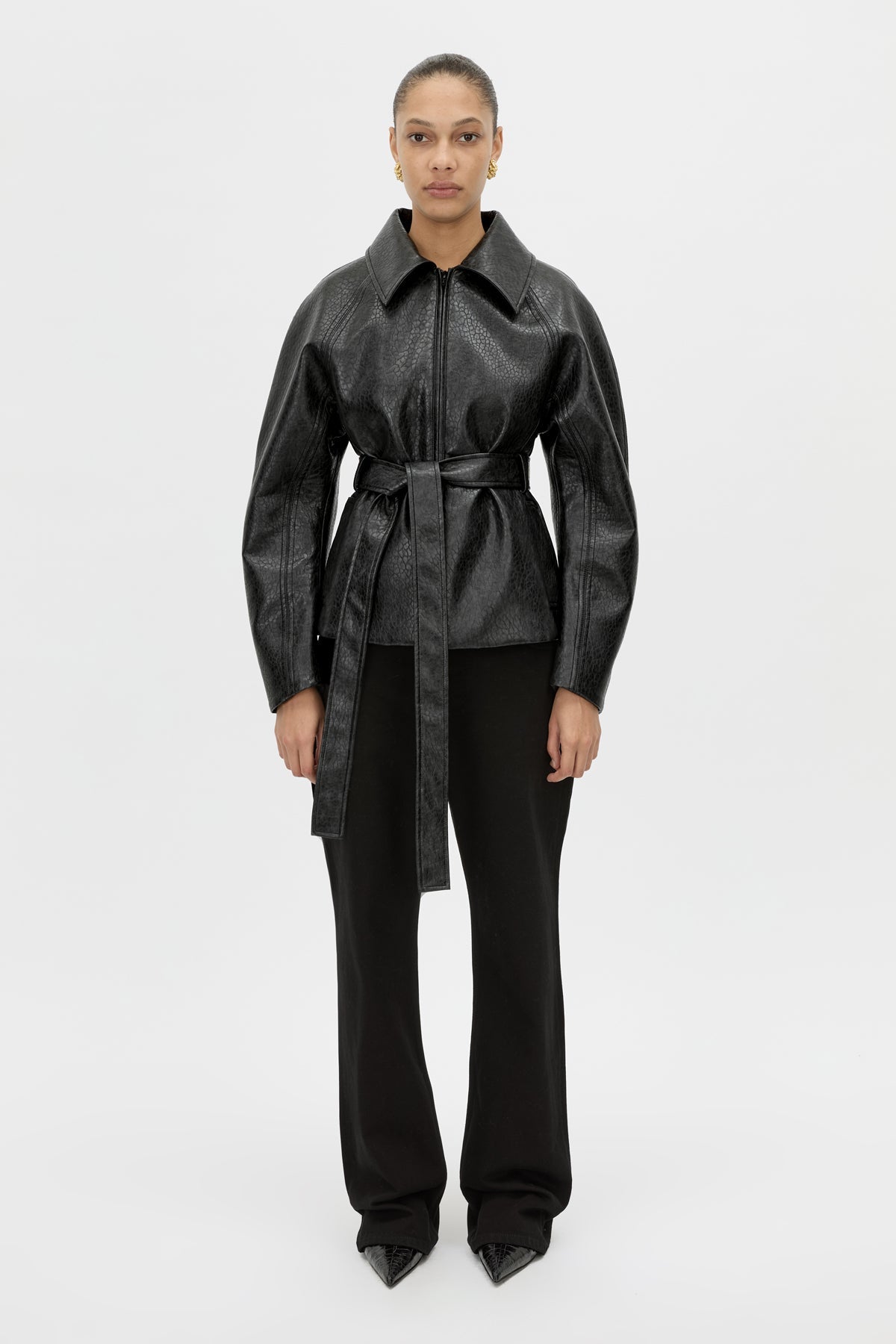Oreno Croc Belted Jacket