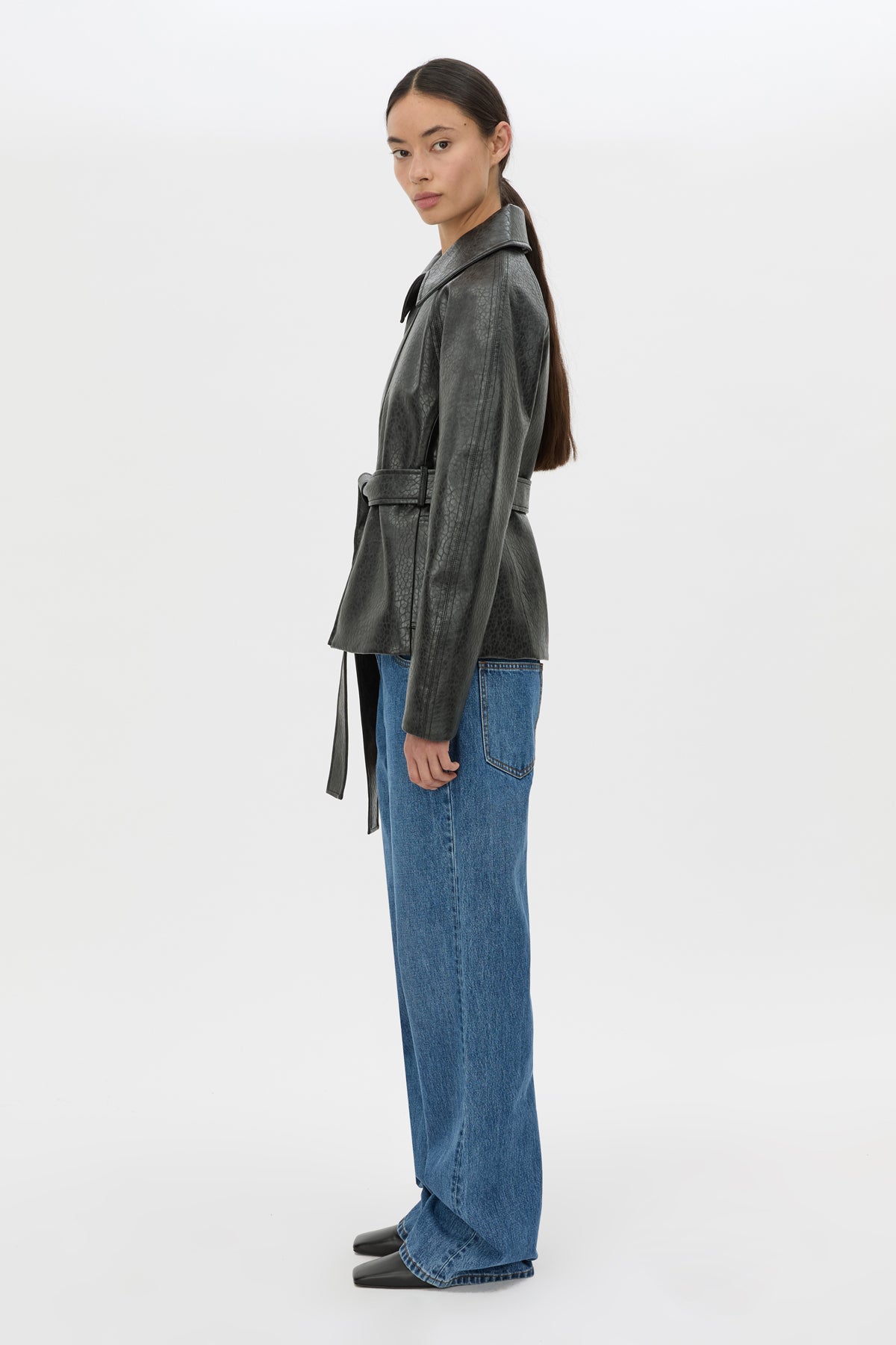 Oreno Croc Belted Jacket