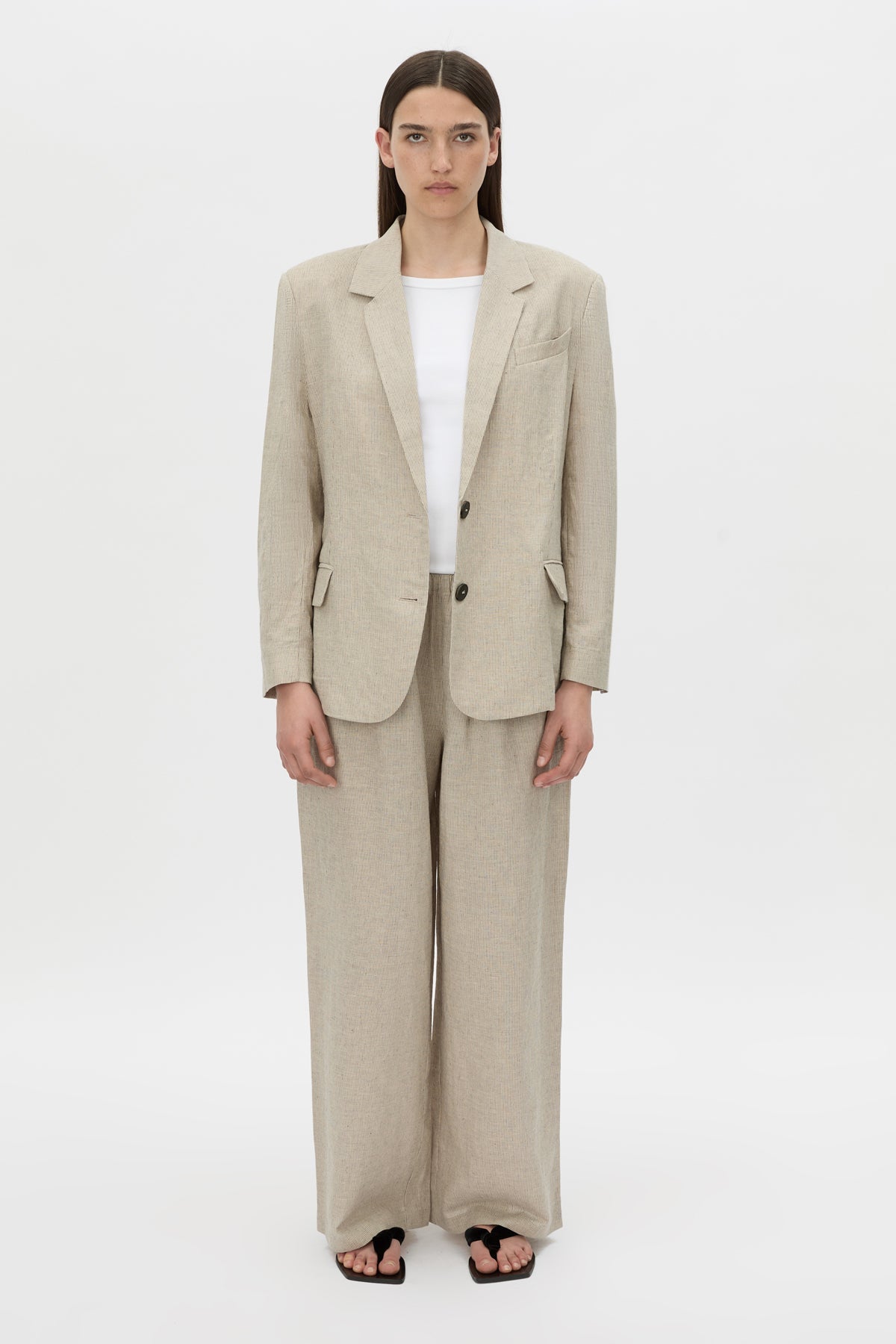 Phostre Linen Relaxed Blazer