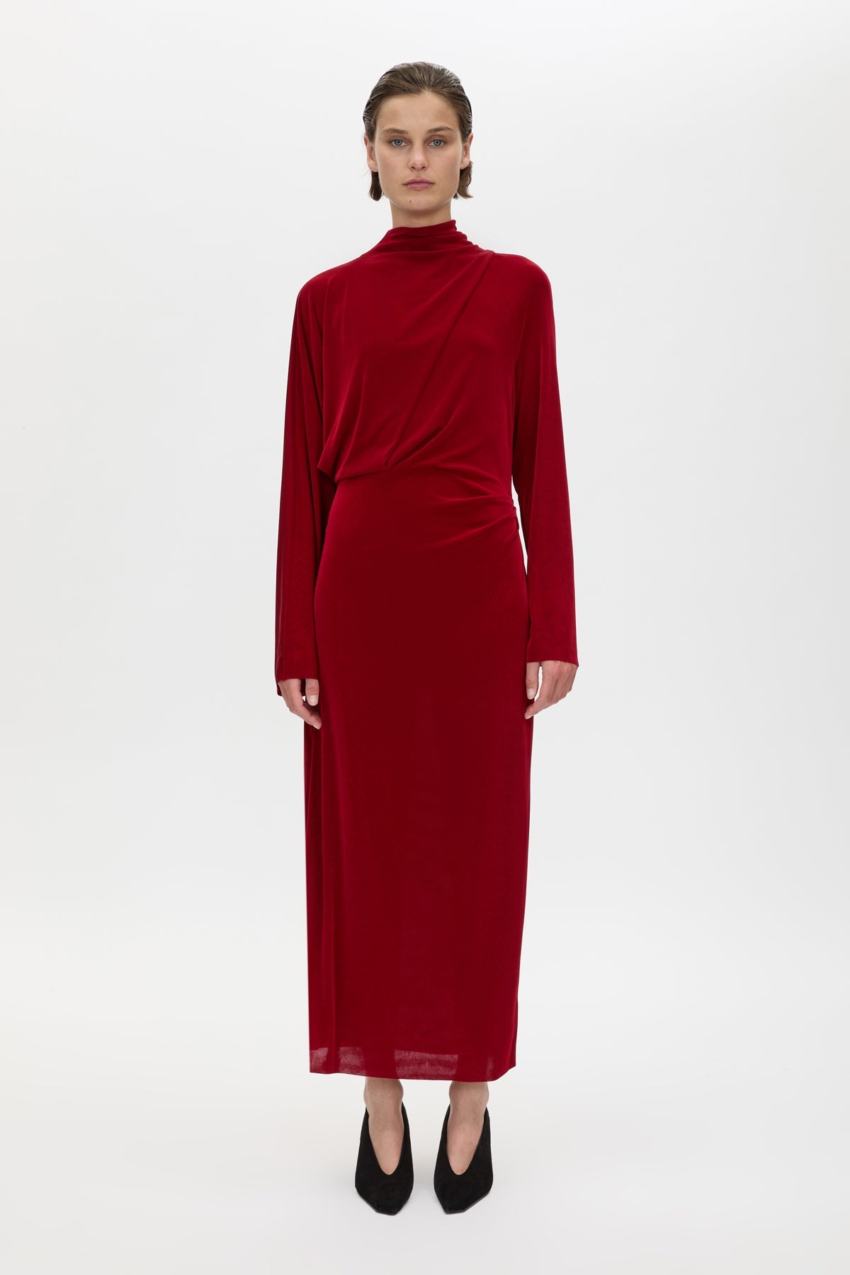 Ravine Draped Sleeve Dress