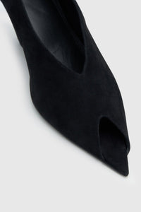 Rhys Suede Peep Toe Pump