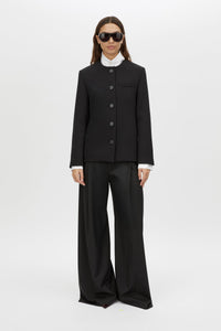 San Fitted Collarless Jacket