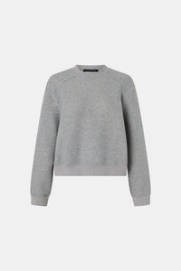 Ghost View - CAMILLA AND MARC Savannah Crew Neck Tracksuit Top in grey marle fleece. 