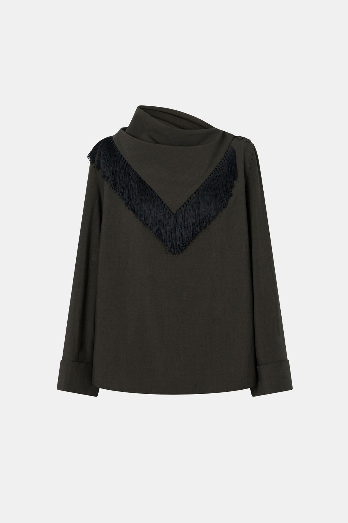 Una Drape Collar Shirt