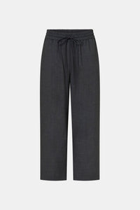 Ghost view CAMILLA AND MARC Vector Crop Pant in Charcoal Grey with soft suiting fabrication.