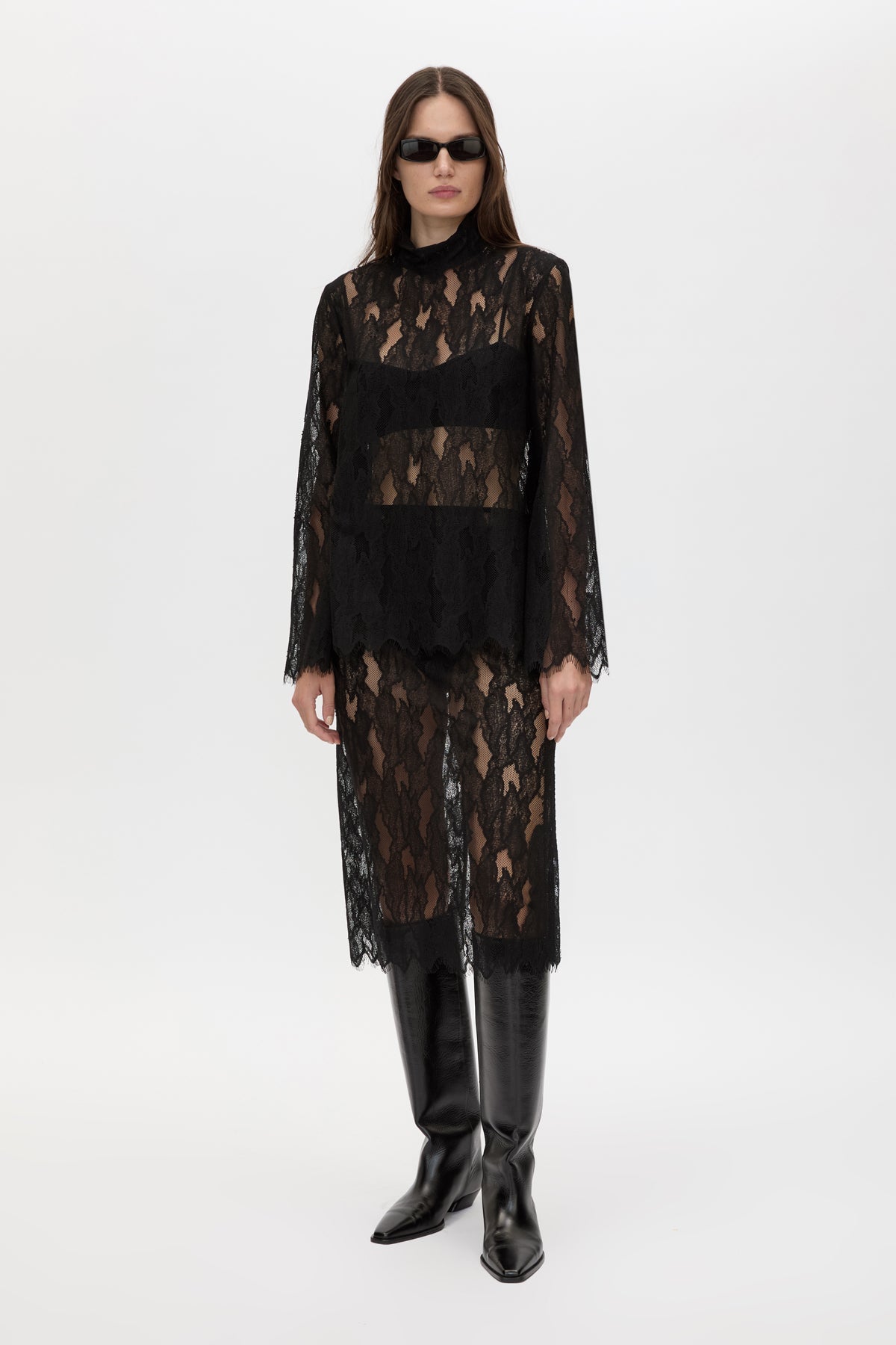 Zemira Lace Midi Skirt
