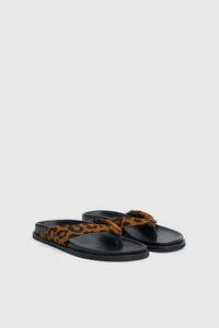 Zita Leopard Pony Sandal