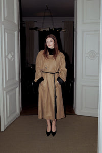 Styled View - CAMILLA AND MARC Ember trench coat in camel, oversized fit.